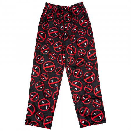 Deadpool Head Symbols Sueded Fleece Pajama Sleep Pant